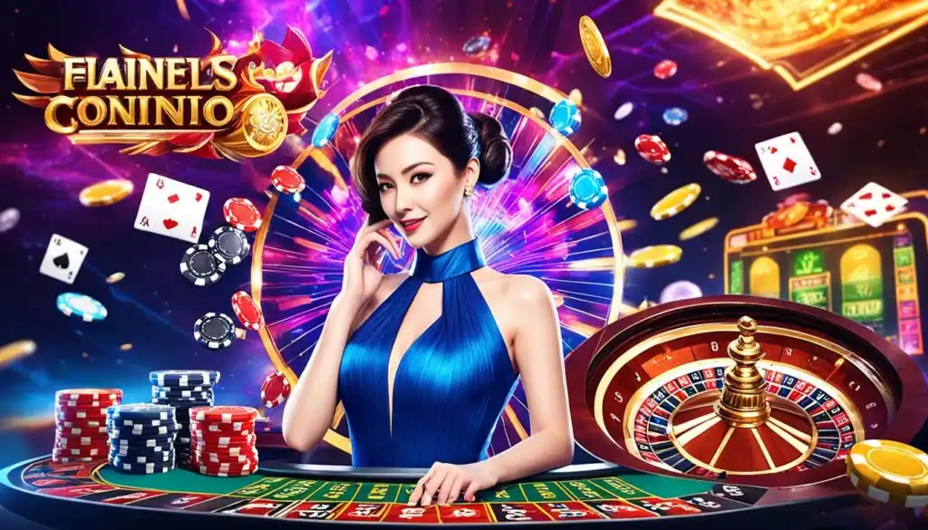 真人娱乐荷官直播桌台，高清轮盘与扑克牌场景